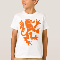 León heráldico 01 - Naranja