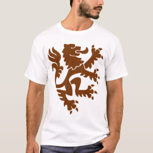 Camiseta León heráldico 01 - Nogal