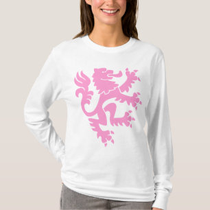 Camiseta León heráldico 01 - rosa