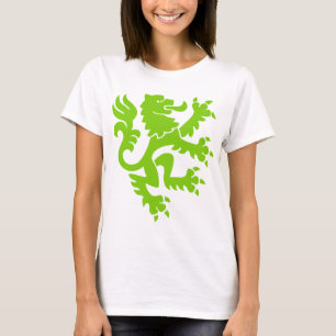 Camiseta León heráldico 01 - Verde marciano
