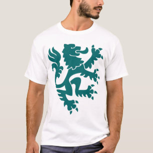 Camiseta León heráldico 01 - Verde musgo