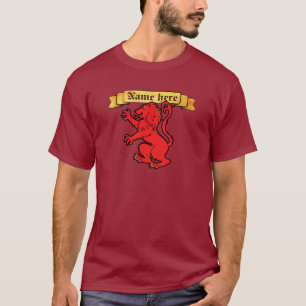 Camiseta León heráldico estilizado
