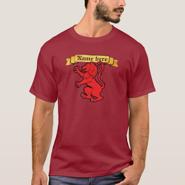 Camiseta León heráldico estilizado (Anverso)
