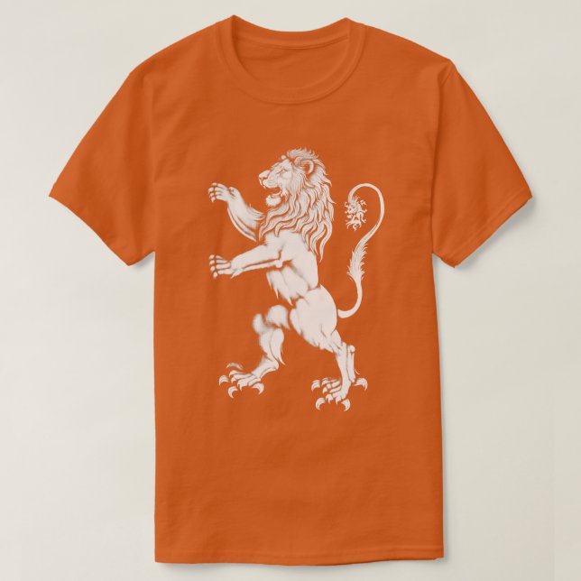 Camiseta León heráldico Rampant White (Diseño del anverso)