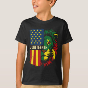 Camiseta León Juneteenth Cool Historia Negra África América