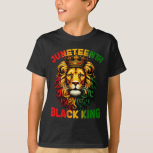 Camiseta león juneteenth rey negro melanina día del padre t