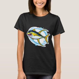 Camiseta León Kawaii con Chaleco de Pesca Pescando