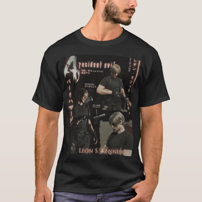 Camiseta Leon Kennedy Character Poster caesium boy (Anverso)
