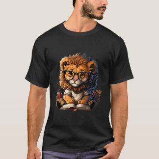 Camiseta León Leyendo Para Libros Lectura Para Lectores De