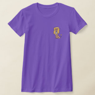 Camiseta león lindo dibujos animados niños retro safari sel