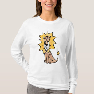 Camiseta león lindo dibujos animados niños retro safari sel