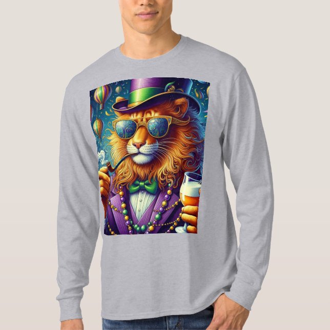 Camiseta León/Louisiana Mardi Gras (Anverso)