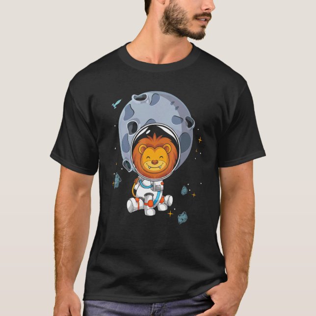 Camiseta León Luna Aterrizar en el espacio ultraterrestre C (Anverso)