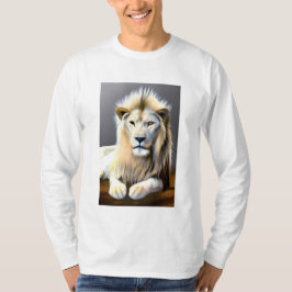 Camiseta León Majestuoso Eéreo Blanco