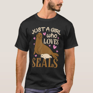 Camiseta León Marítimo Para Chicas Sólo Un Chica Que Ama El
