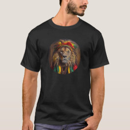 Camiseta León Masculino Vestido Con Rastafario