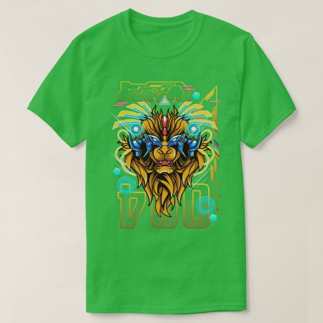 Camiseta León mecánico León Horoscopio Rótulo Zodiaco (Diseño del anverso)
