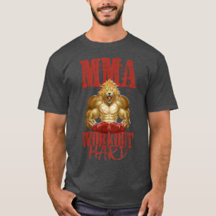 Camiseta León Mma Entrenando Boxeo Artes Marciales Pelea Be