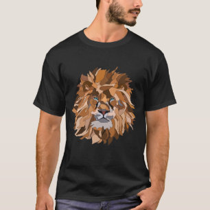 Camiseta León mosaico con ojos de Aqua