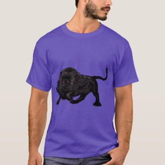 Camiseta León negro merodeando
