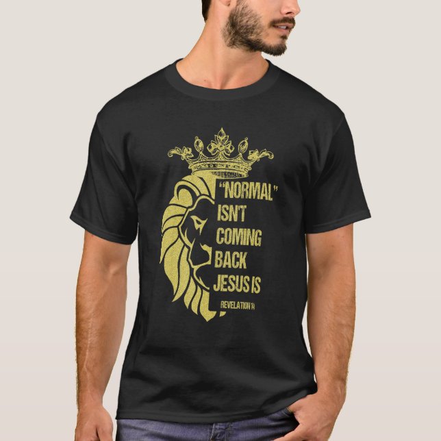 Camiseta León normal no es volver Jesús es revelación (Anverso)