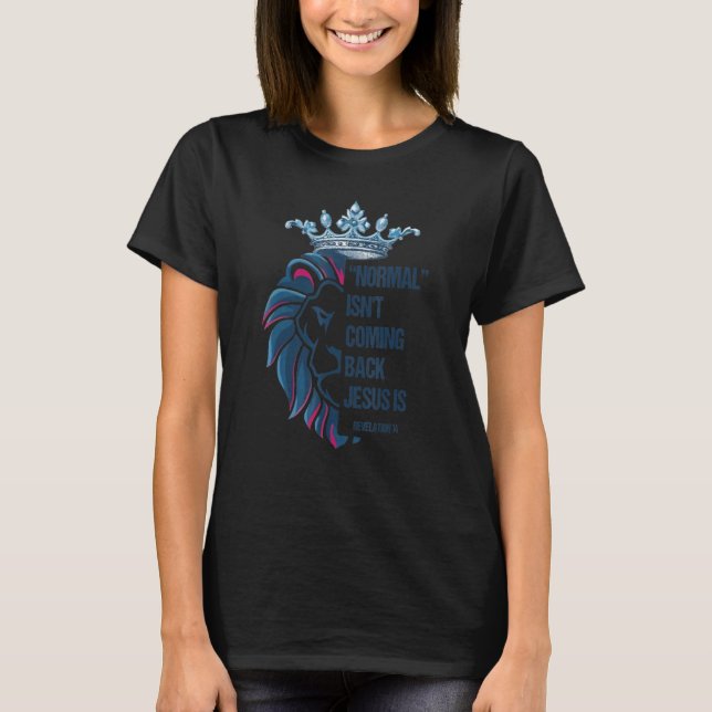 Camiseta León Normal no volverá Jesús es Apocalipsis  (Anverso)