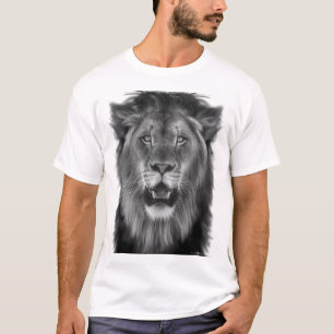 Camiseta León orgulloso en blanco y negro