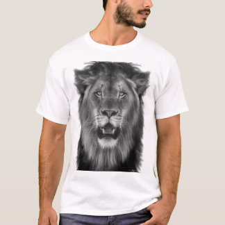 Camiseta León orgulloso en blanco y negro