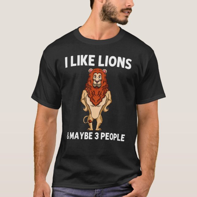 Camiseta León Para Hombres Mujeres Lionesa Zookeeper Africa (Anverso)