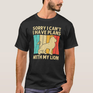 Camiseta León para hombres Retro Animal Zoo Safari Africano