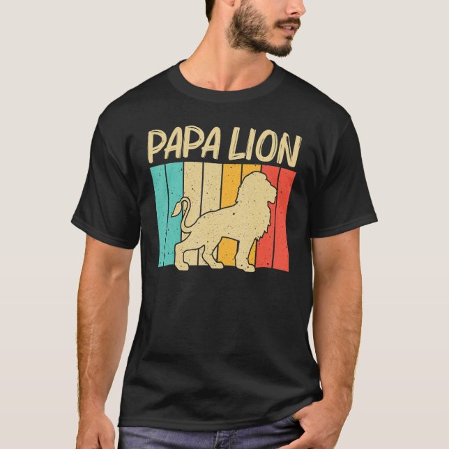 Camiseta León para los hombres papá African Safari Zoo Anim (Anverso)