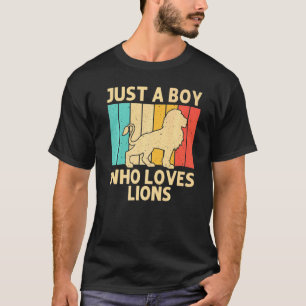 Camiseta León para niños africanos Safari Zoo Animal Retro