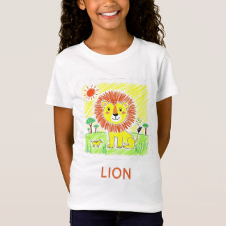 Camiseta León Personalizado Cute - Niños Arte Animal