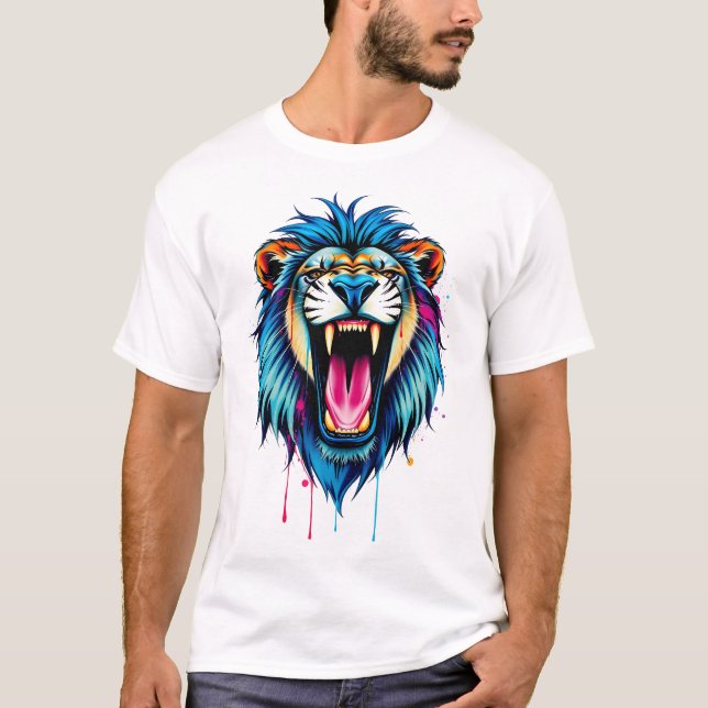 Camiseta León pintado (Anverso)