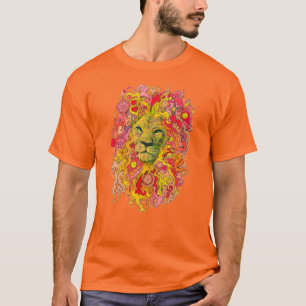 Camiseta León psicodélico