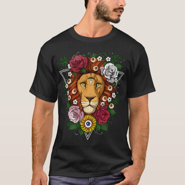 Camiseta León psicodélico (Anverso)
