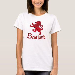 Camiseta León rampante de Escocia, letra "S" celta