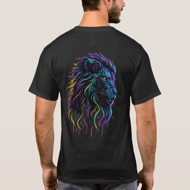 Camiseta León retro estético neerlandés (Reverso)