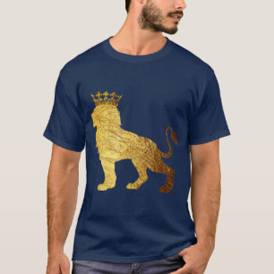 Camiseta León Rey de la Corona de Oro para los Hombres