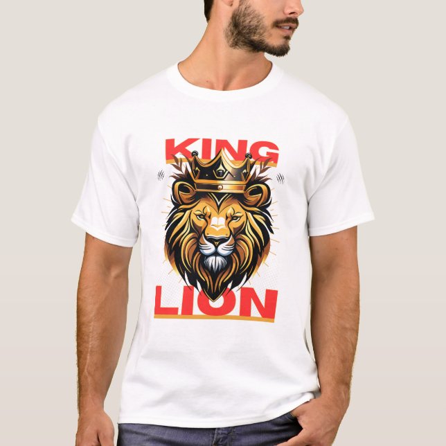 Camiseta León Rey - Poder majestuoso y orgullo (Anverso)