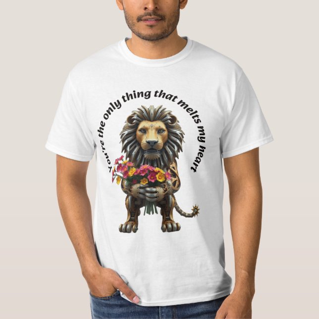 Camiseta León Robótico enamorado (Anverso)