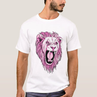 Camiseta León rosado