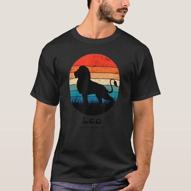 Camiseta León Símbolo Zodiaco Y Sol Astrológico De Horóscop (Anverso)