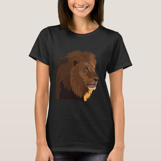 Camiseta León sobre la vida salvaje de los animales leones (Anverso)