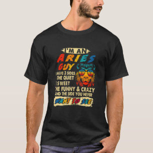 Camiseta León, soy un chico de Aries, tengo tres lados, cum