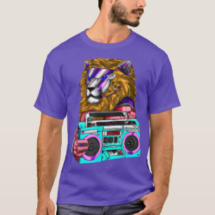 Camiseta León Stereo Techno Cool León Dj Música Retro1651