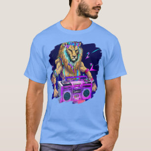 Camiseta León Stereo Techno Cool León Dj Música Retro1655