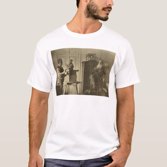 Camiseta León Tolstói y el príncipe Pablo del escultor (Anverso)