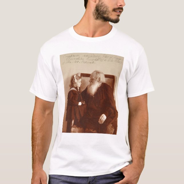 Camiseta León Tolstoy con su nieta, Tatiana (Anverso)