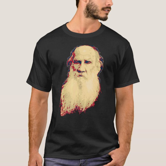 Camiseta León Tolstoy Retro Propaganda (Anverso)
